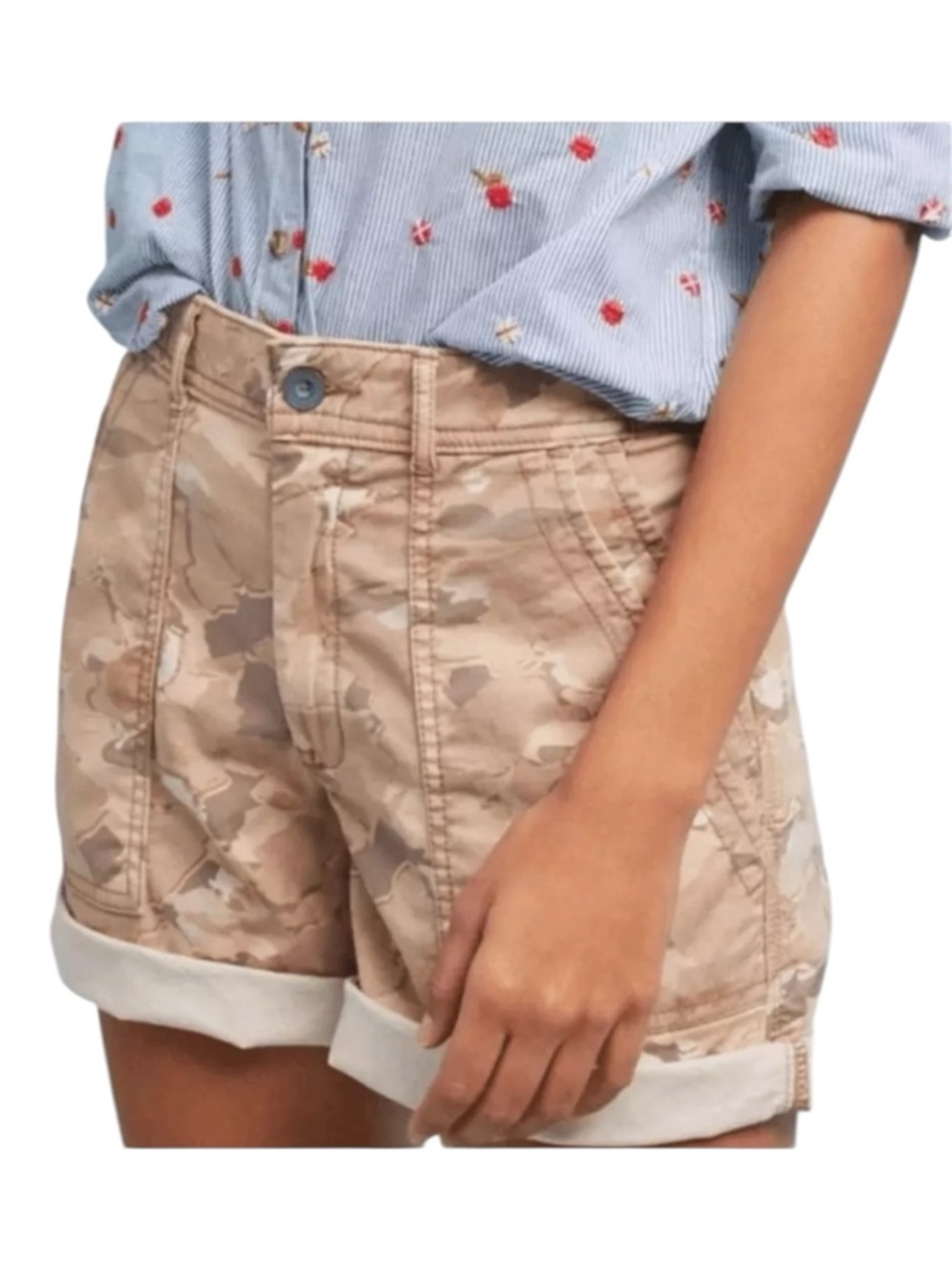 Anthropologie The Wanderer Shorts in Khaki Camo- Size 26